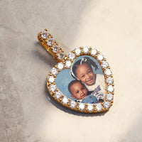 Thumbnail for Custom Small Heart Photo Pendant - Different Drips