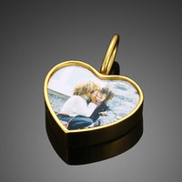 Thumbnail for Thick Custom Heart Photo Pendant - Different Drips