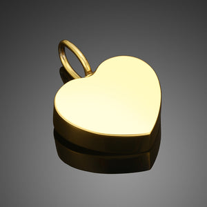 Thick Custom Heart Photo Pendant - Different Drips