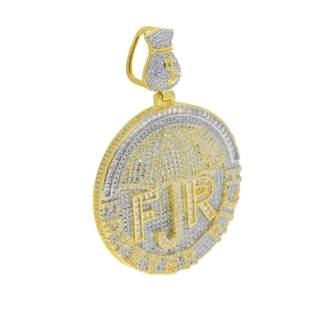 Two-Tone Iced Forever Rich Pendant - Different Drips