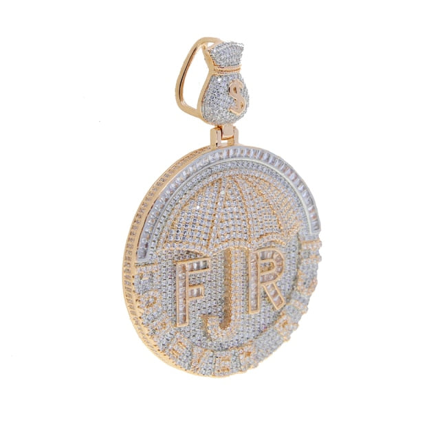 Two-Tone Iced Forever Rich Pendant - Different Drips