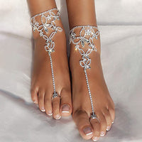 Thumbnail for Clustered Butterfly Toe Ring Anklet Set - Different Drips