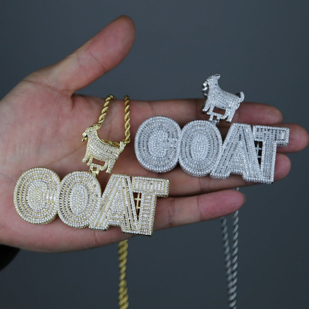 Iced Out GOAT Pendant - Different Drips