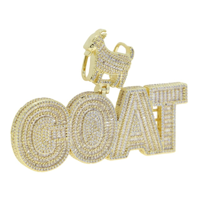 Iced Out GOAT Pendant - Different Drips