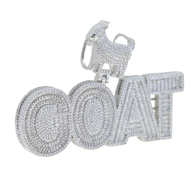 Iced Out GOAT Pendant - Different Drips