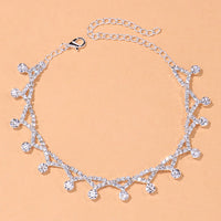 Thumbnail for Infinity Crystal Drop Tennis Anklet in White Gold - Different Drips