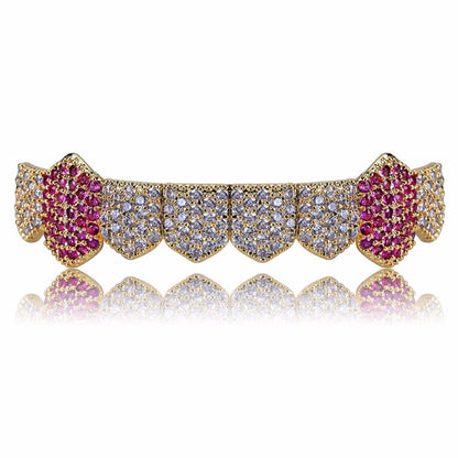 Multi-Color Bottom Fang Grillz - Different Drips