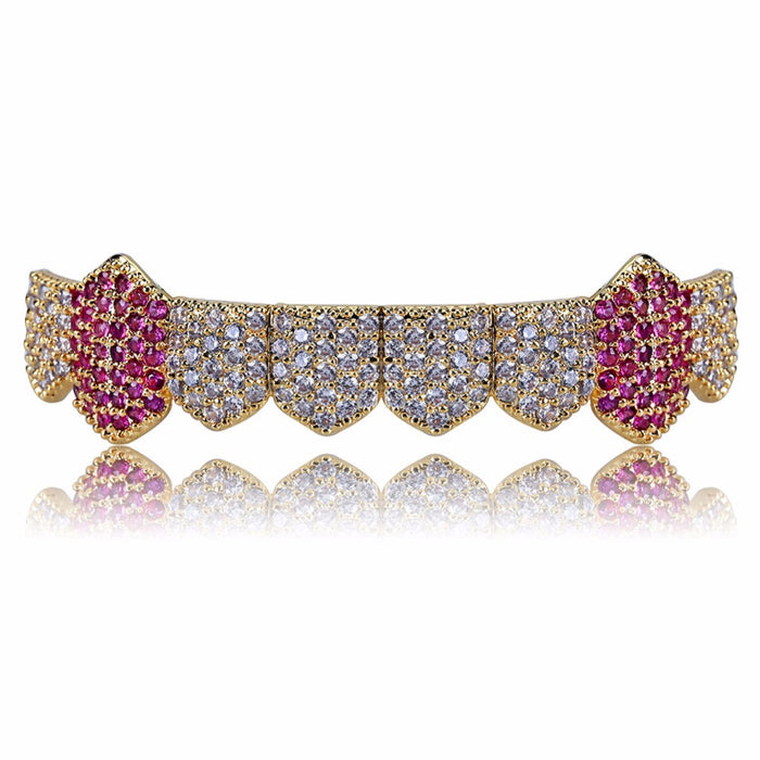 Multi-Color Bottom Fang Grillz - Different Drips