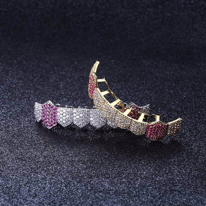 Multi-Color Bottom Fang Grillz - Different Drips