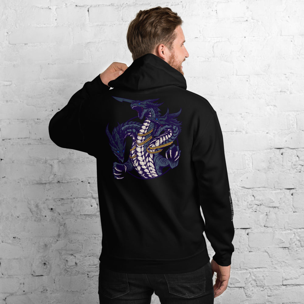 'Midnight' Dragon Hoodie in Black - Different Drips
