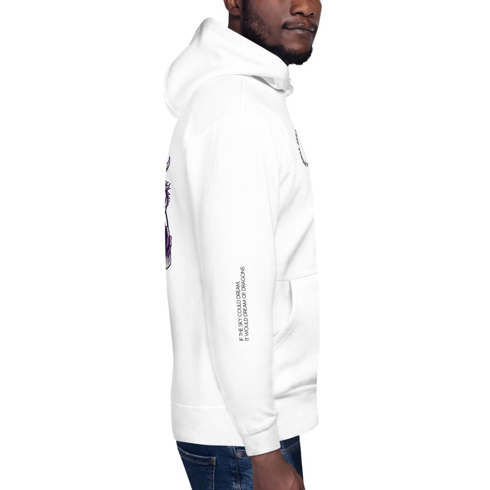 'Chalk' Dragon Hoodie in White - Different Drips
