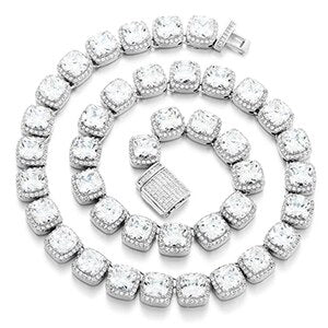10mm Glacier Clustered Tennis Chain - Different Drips
